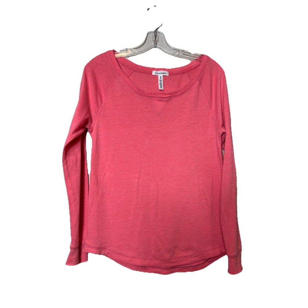 Aeropostale Long Sleeve Pink Shirt Cotton Poly Blend Loungewear Women’s Size M